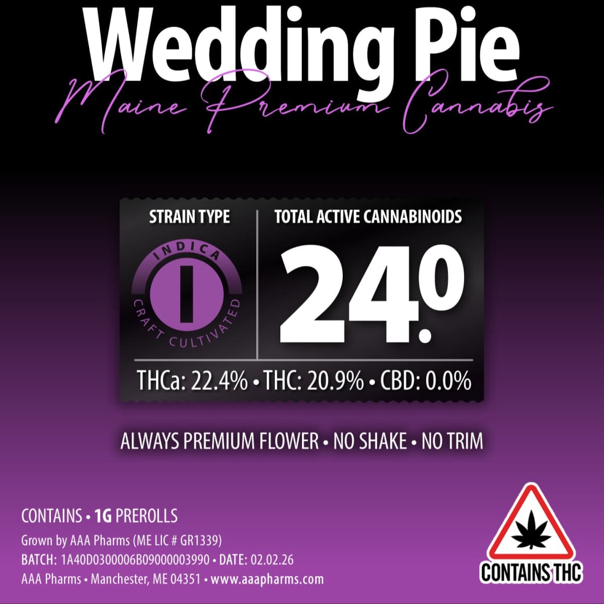 AAA Pharms Pre-Roll: Wedding Pie