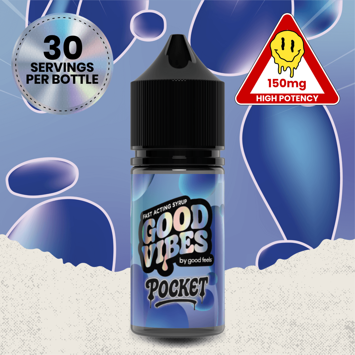 Good Vibes Good Vibes Pocket Blue Raspberry (150mg)