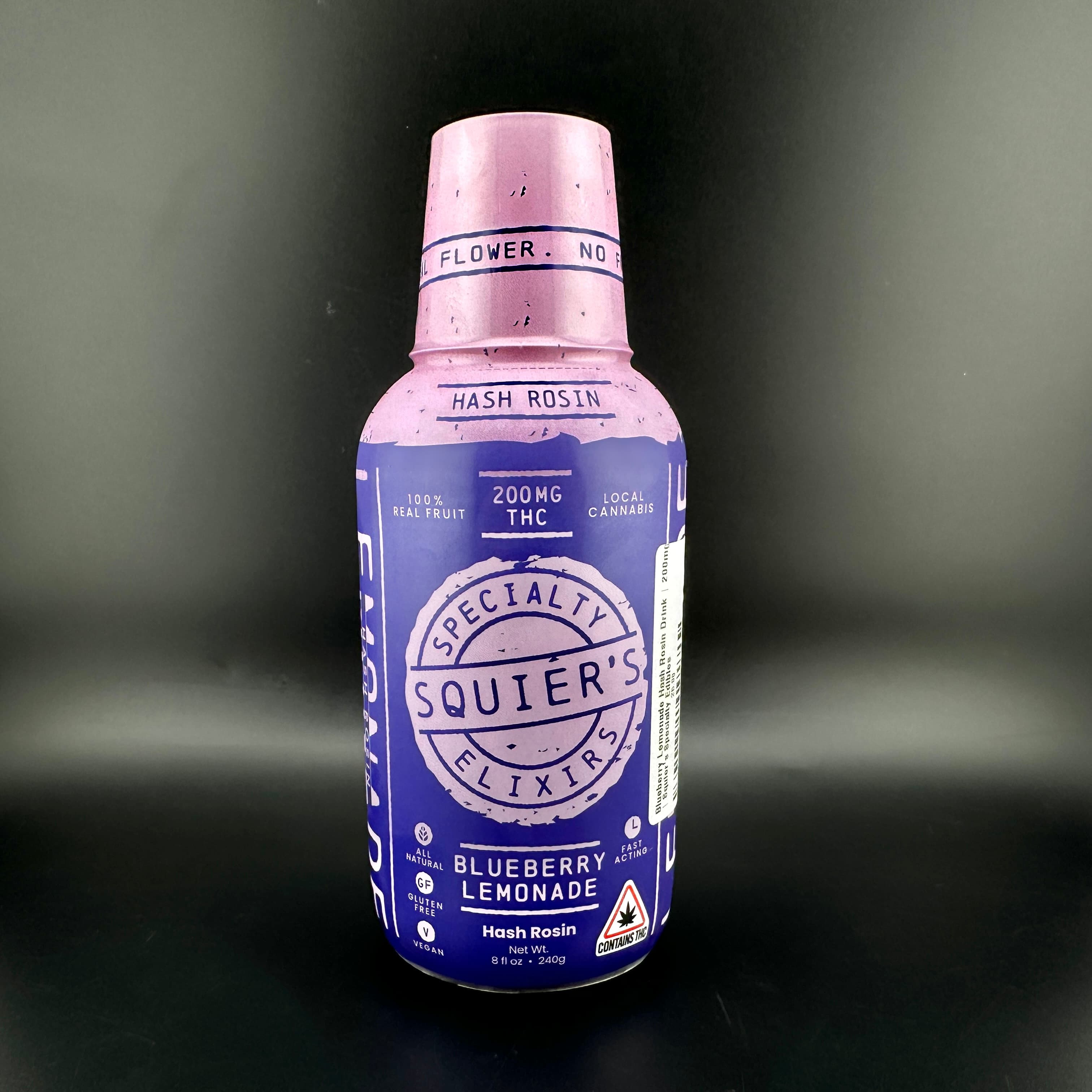 Squier's Speciality Edibles Squier's Blueberry Lemonade 200mg Hash Rosin Drink Beverages