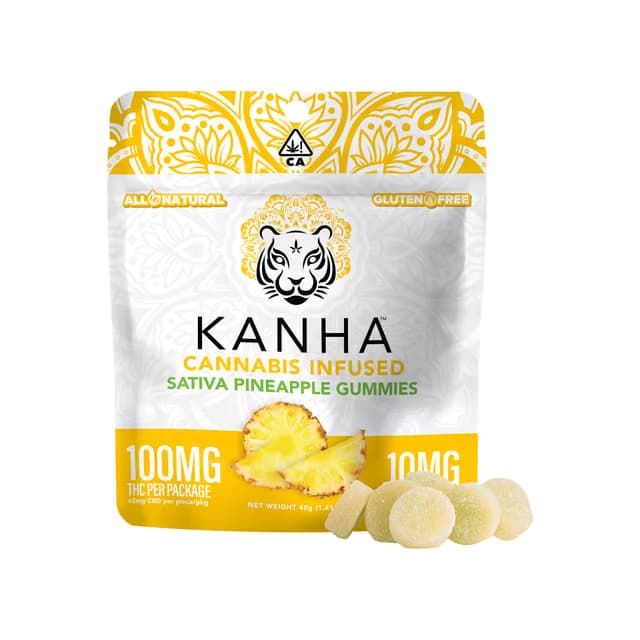 [Kanha] Gummies Sativa Pineapple Gummies - 100mg