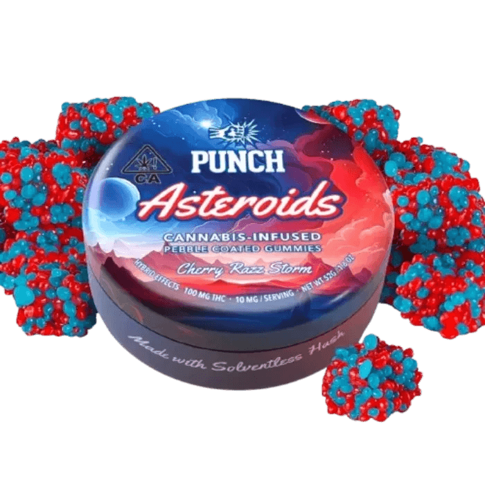 PUNCH Cherry Razz Storm Solventless Gummy 10 Pack 100MG