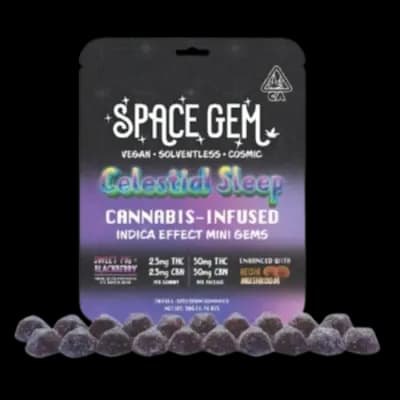 SPACE GEM Indica Effect Mini Gems 1:1 THC:CBN 20 Pack 50MG