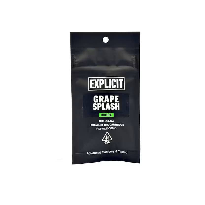 Explicit Explicit Grape Splash Indica Cartridge 1g