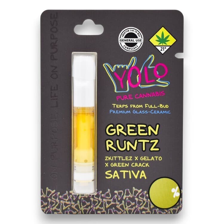 Yolo Green Runtz - Ceramic Live Resin Cartridge