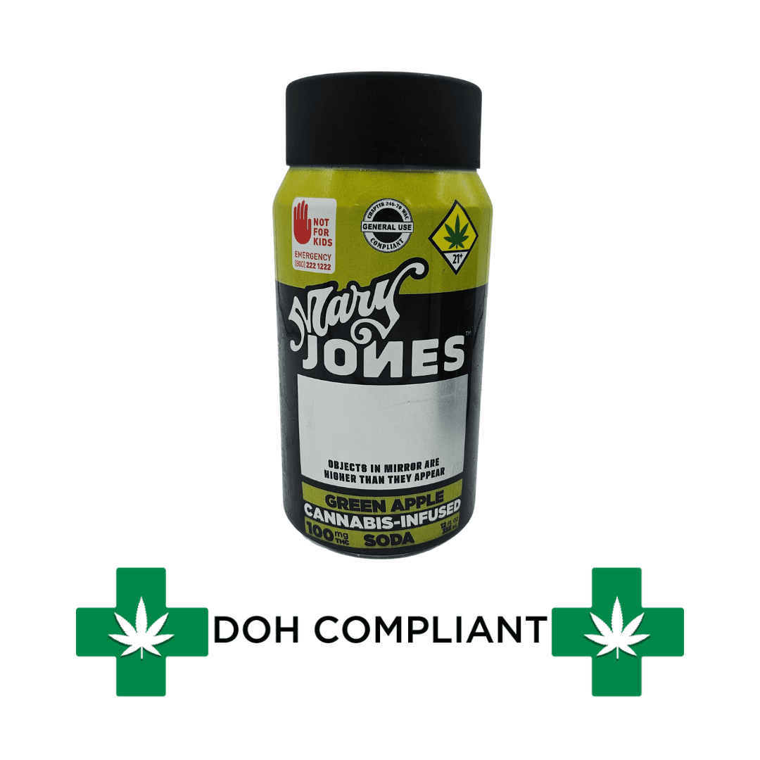 Mary Jones Green Apple Soda - 100mg - DOH