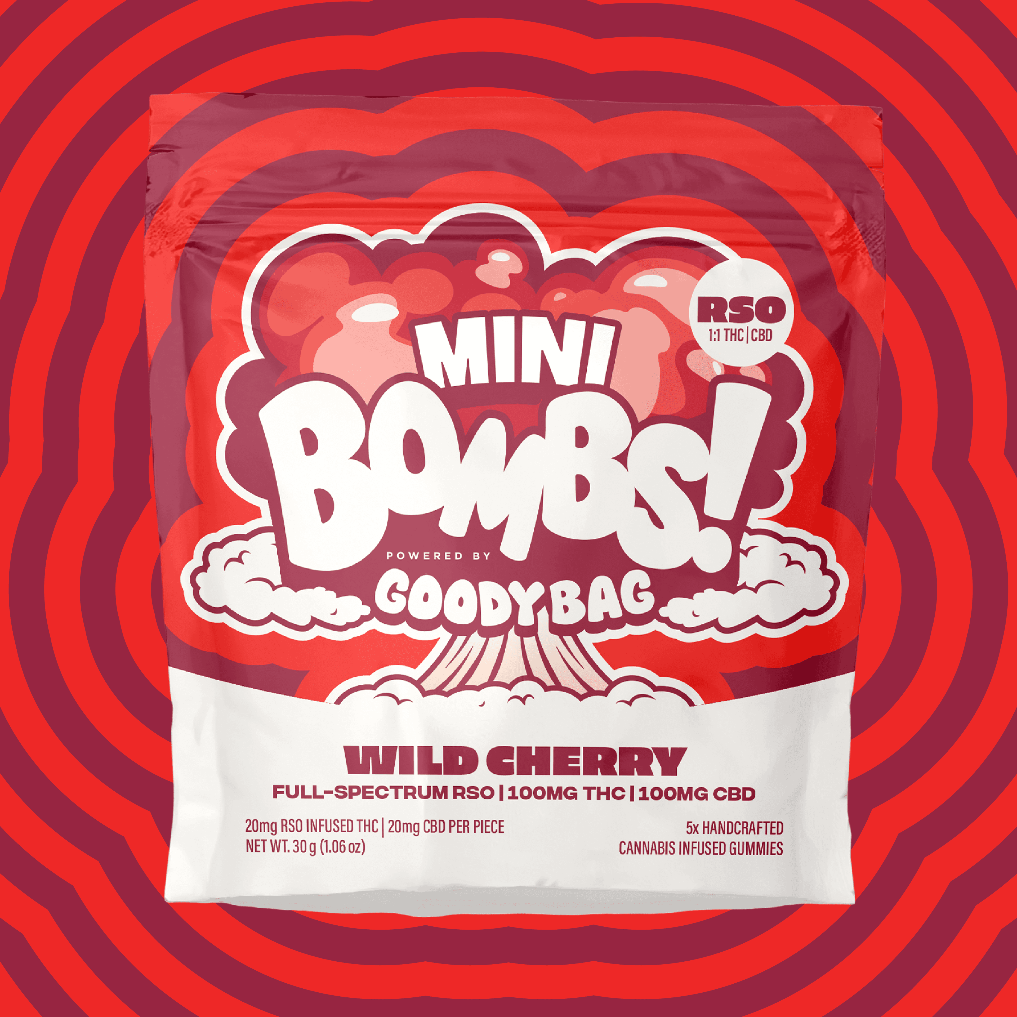 Goody Bag Wild Cherry RSO [5pk] (100mg CBD/100mg THC)