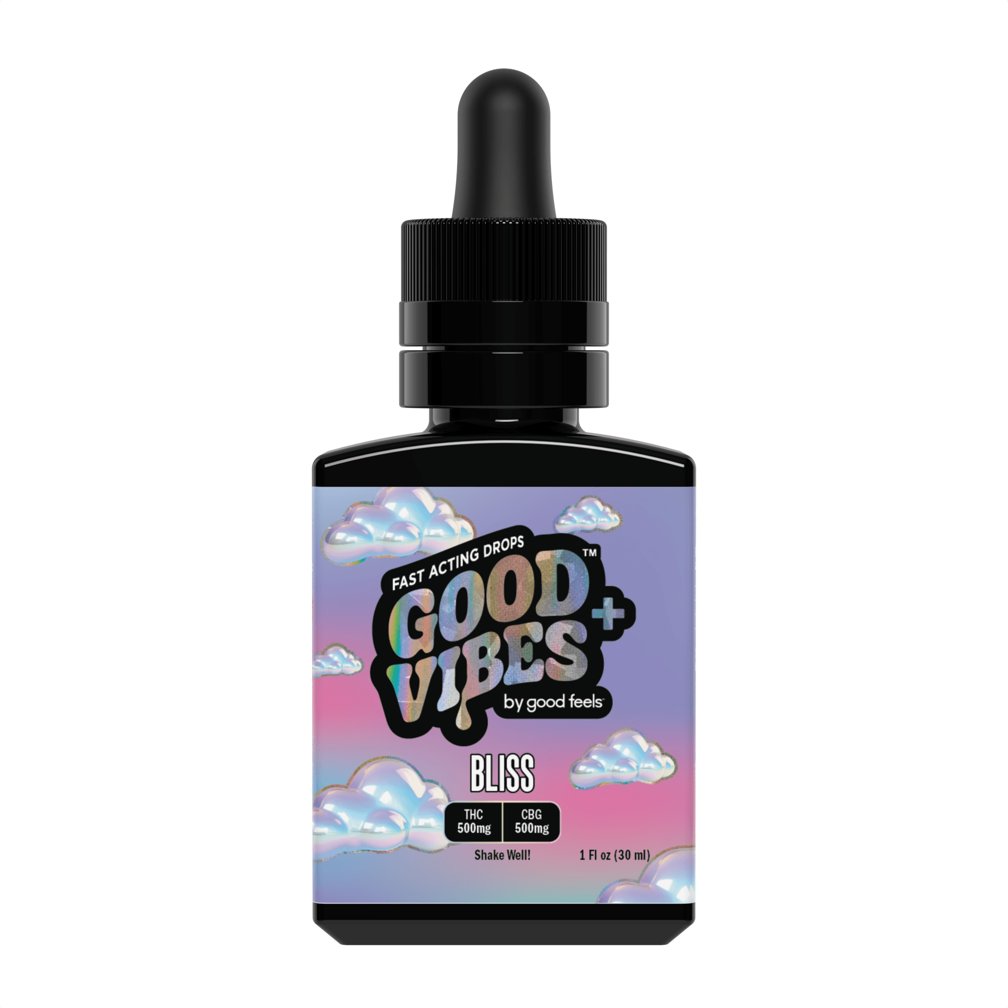 Good Vibes Tincture | Good Vibes Plus Bliss Syrup | Unflavored [1:1 THC:CBG] | 500MG
