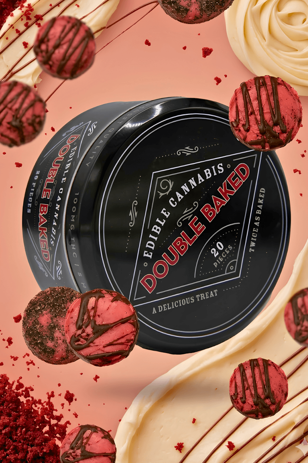 Double Baked Chocolates | RSO Double Baked | Red Velvet Cake | 20pk