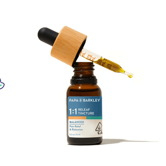 Papa & Barkley Releaf Tincture 1:1 CBD:THC, 15ml