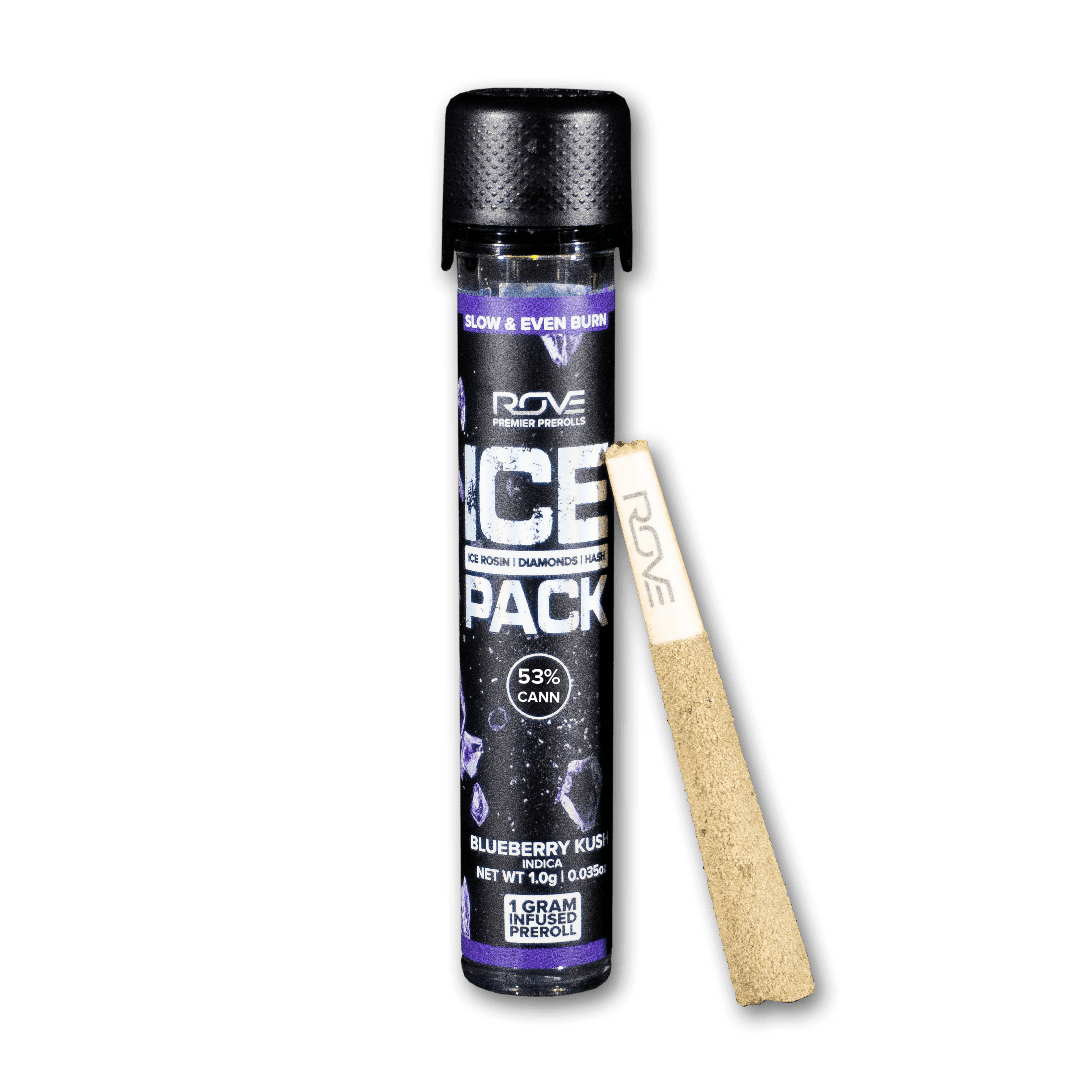ROVE Blueberry Kush | Infused Ice Packs (Rosin, Hash, and Diamonds) 1g