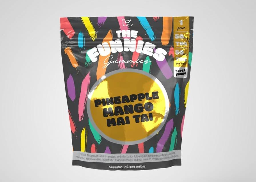 The Funnies Gummies Super Funny Pineapple Mango Mai Tai | 50mg | 1pk Gummy | The Funnies Gummies