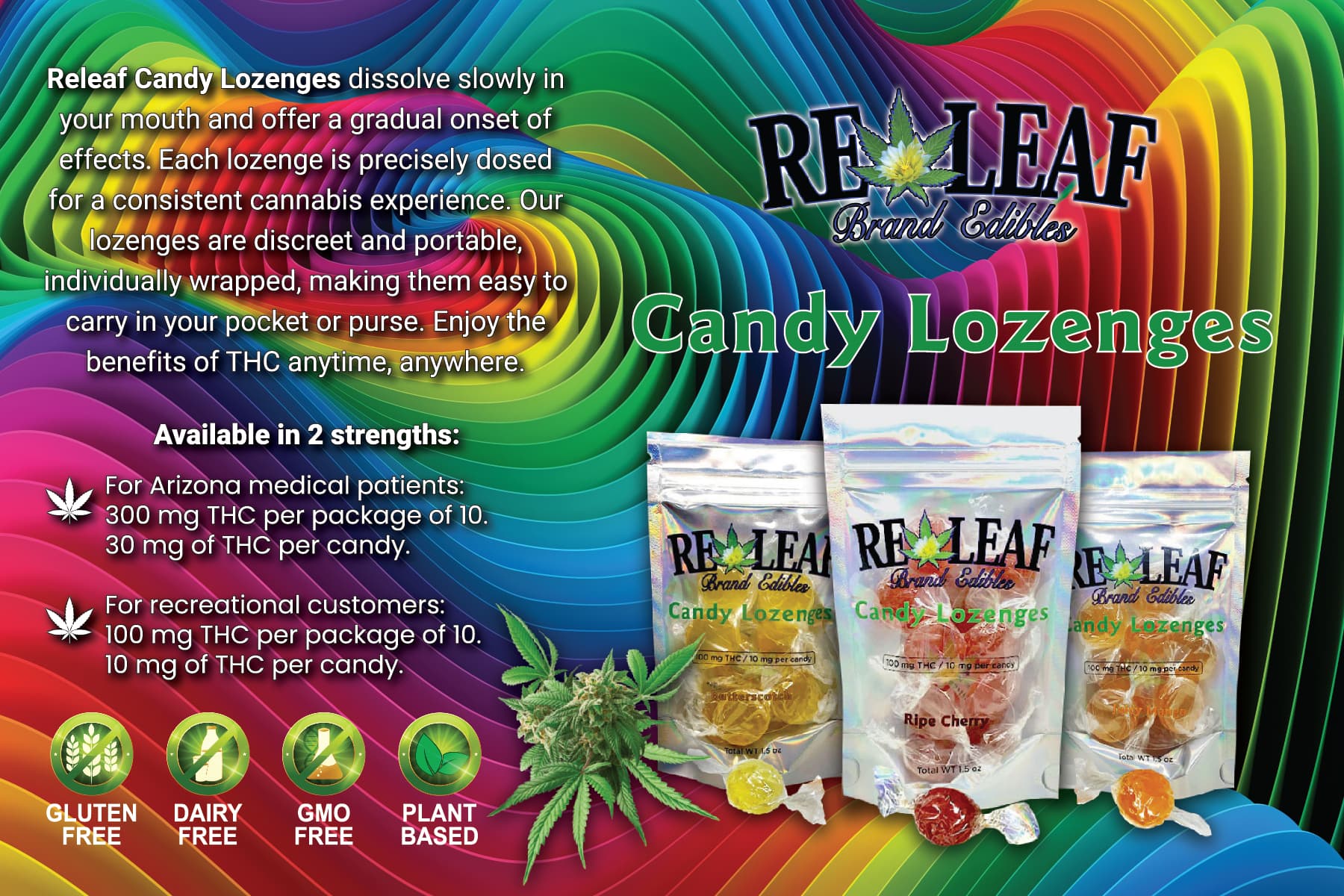 Releaf Brands Hard Candy - 100mg | Banana Cream