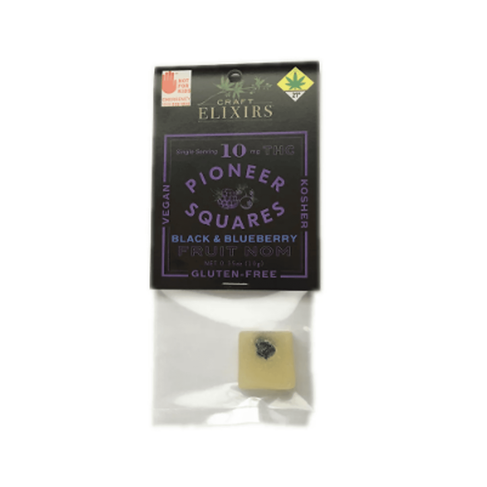 Pioneer Squares Gummies Black & Blueberry [Single] (10mg THC)