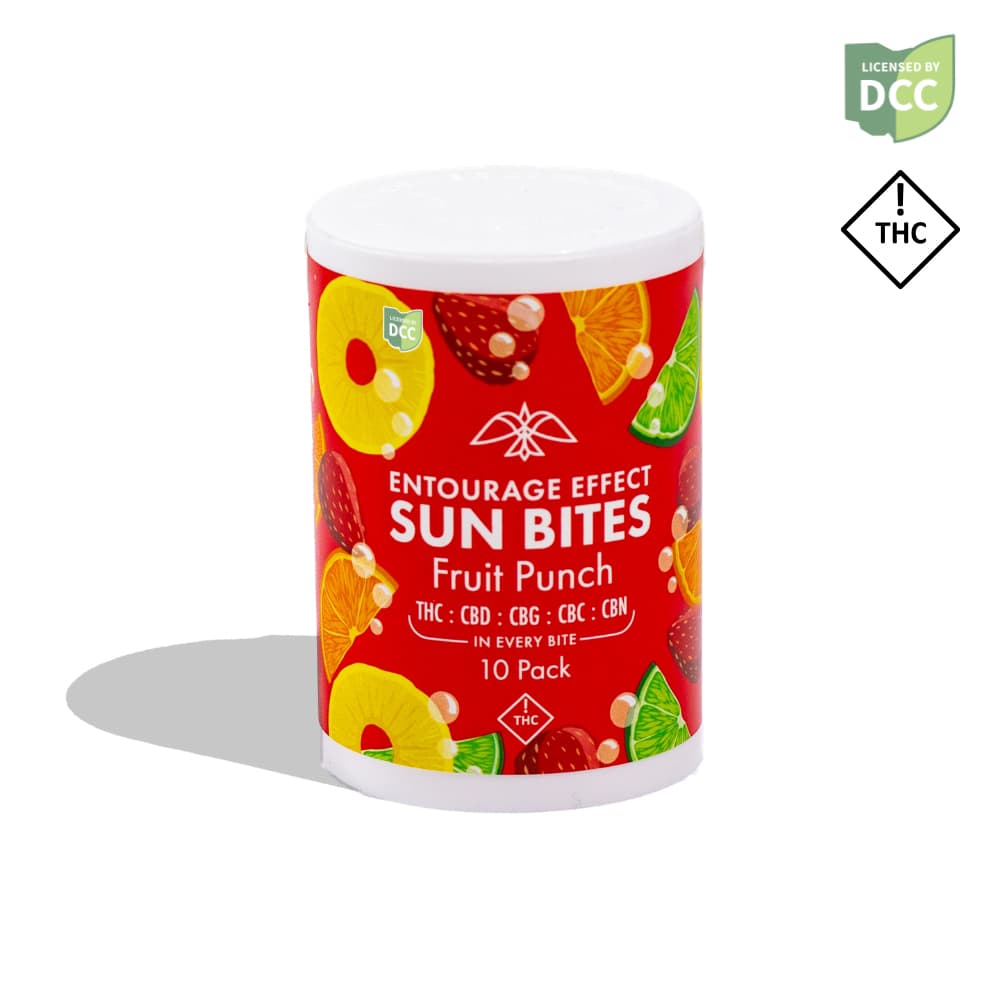 Firelands Scientific Fruit Punch Entourage Sun Bites - Gummies - 100mg [10pk]