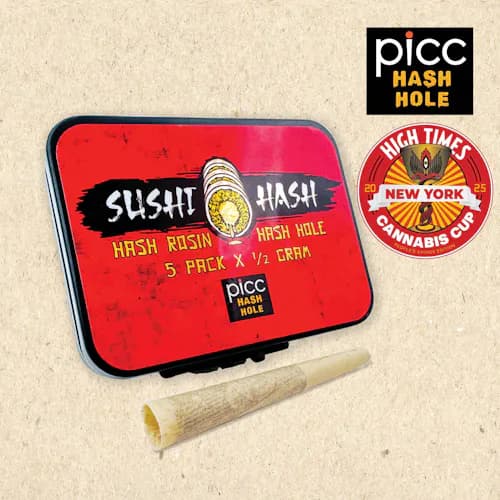 Picc SUSHI HASH | HASH HOLE | .5G 5-PACK (2.5G) | Pistolnati x Black Runtz Rosin (S)