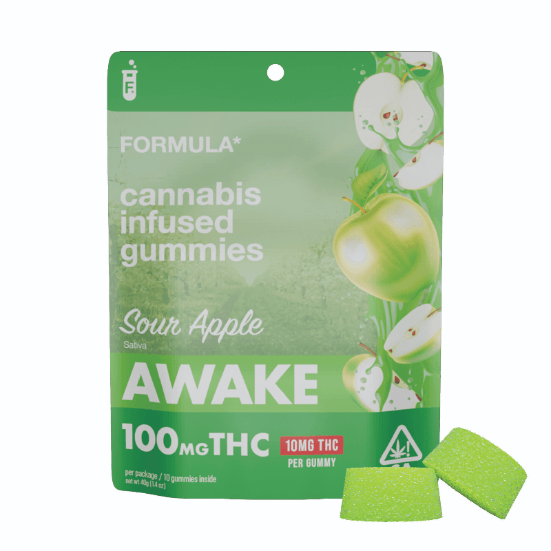 Formula Sour Apple Awake Gummies 100mg