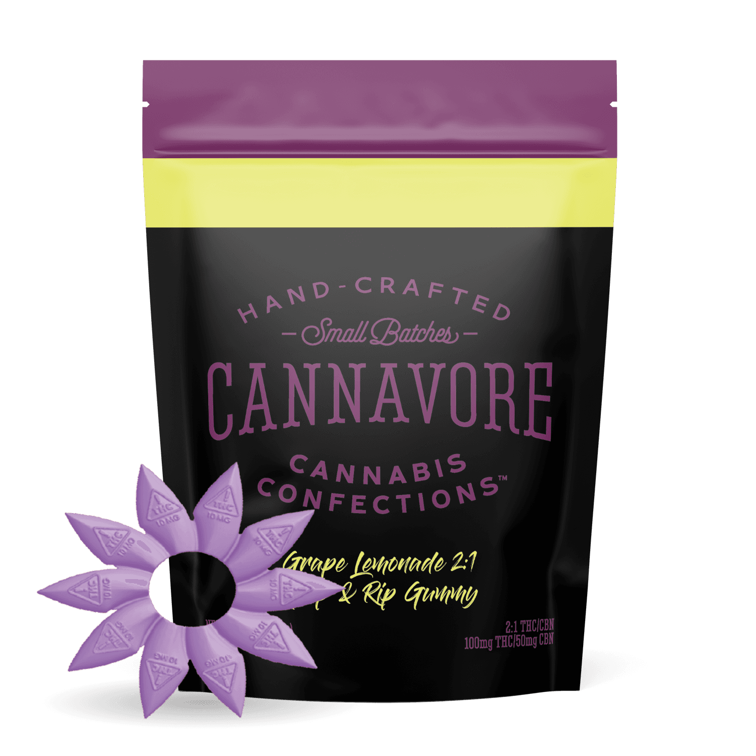 Cannavore Edibles Cannavore Gummy 2:1 Grape Lemonade (100mg THC/50mg CBN)