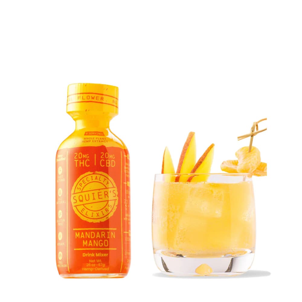 Squier's Speciality Elixirs Mandarin Mango Hash Rosin Drink Mixer [4oz] (500mg)