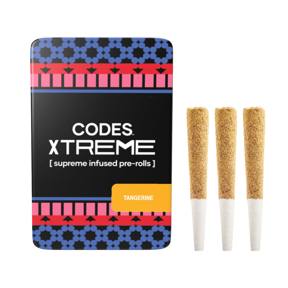 CODES Infused Pre-Roll Pack | Tangerine x Sour Tangie | Xtreme J's | 0.7g | 3pk