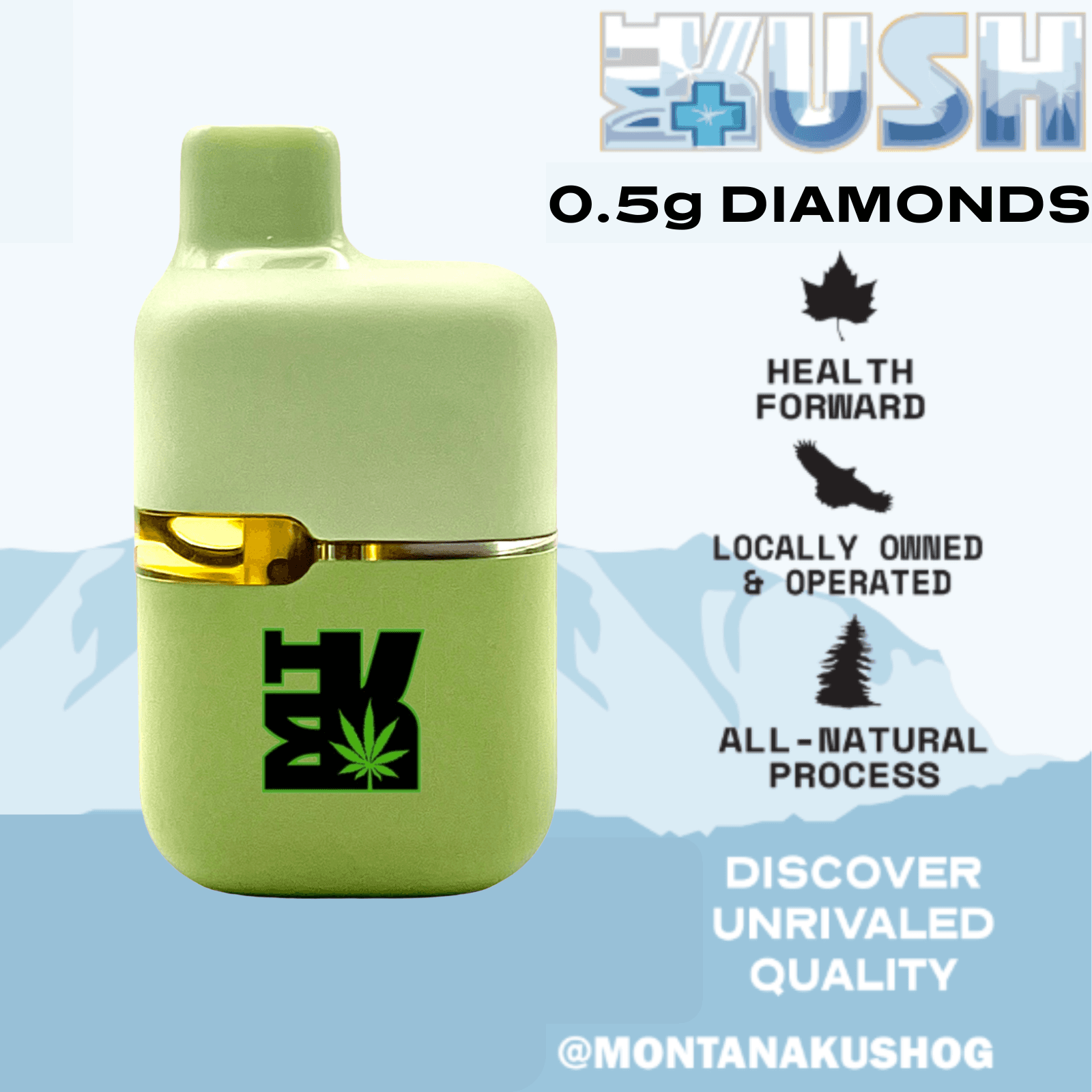 MT Kush AIO Diamonds Vape | Paradise Sunset