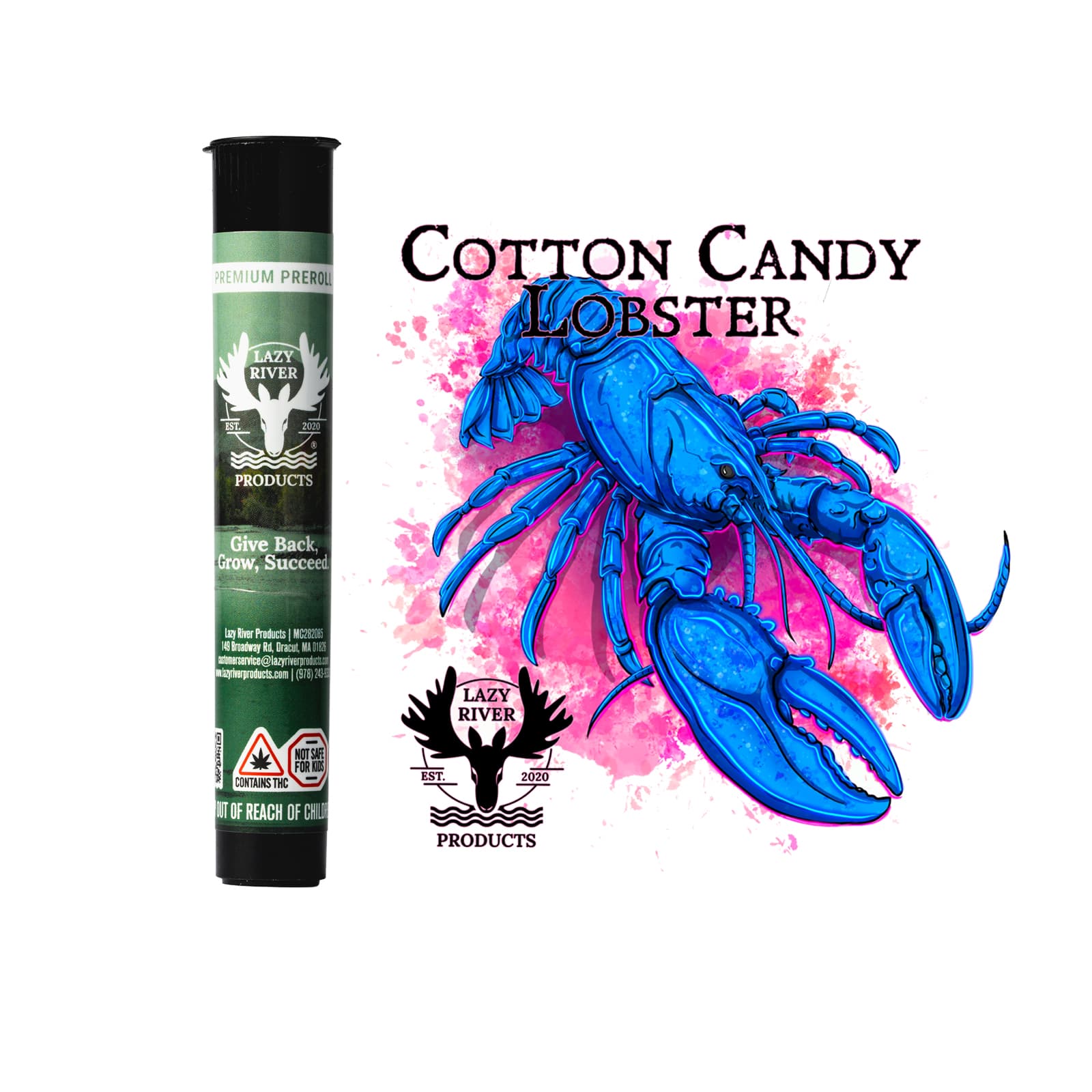 Lazy River Products Cotton Candy Lobster Pre-Roll 1g