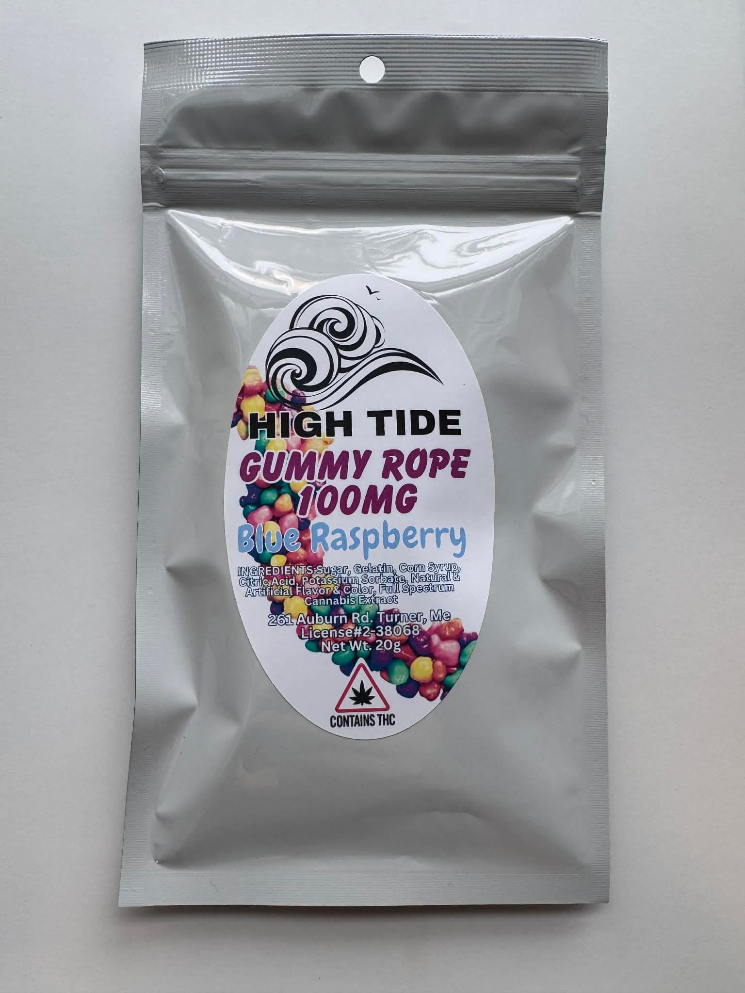 High Tide Gummy Rope 100mg - Blue Raspberry