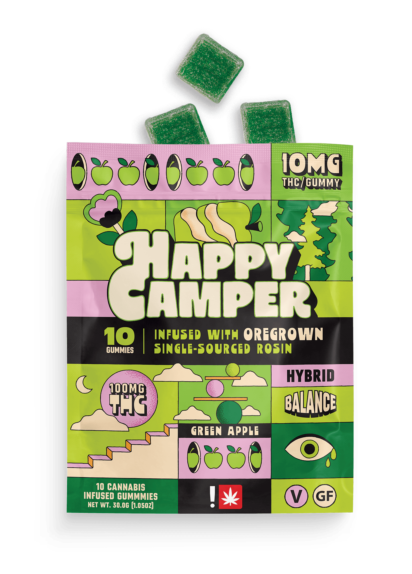 Happy Camper Gummy 10pk | Green Apple (Balance) | 100mg