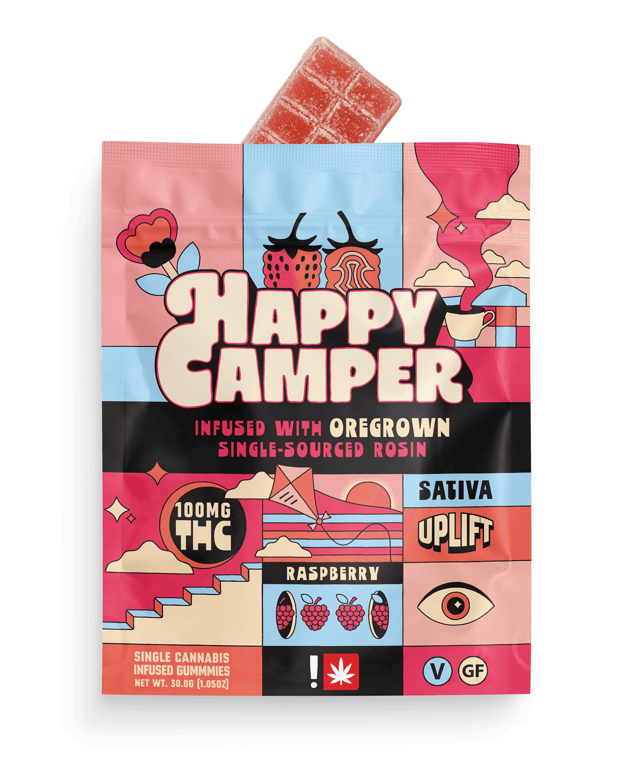 Happy Camper High Dose | Raspberry (Uplift) | 100mg