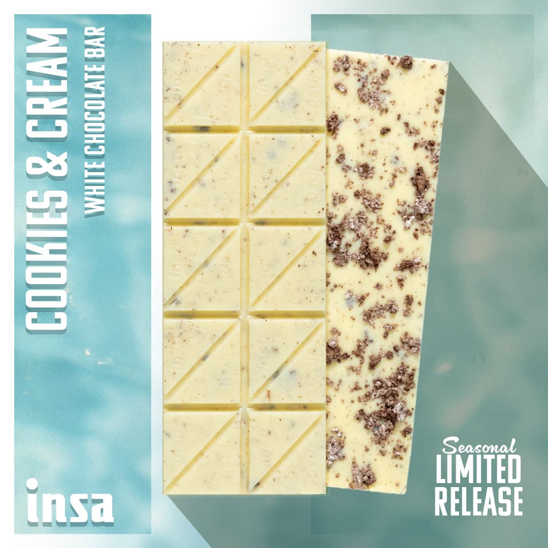 Insa Chocolates - Cookies and Cream Bar - 100mg