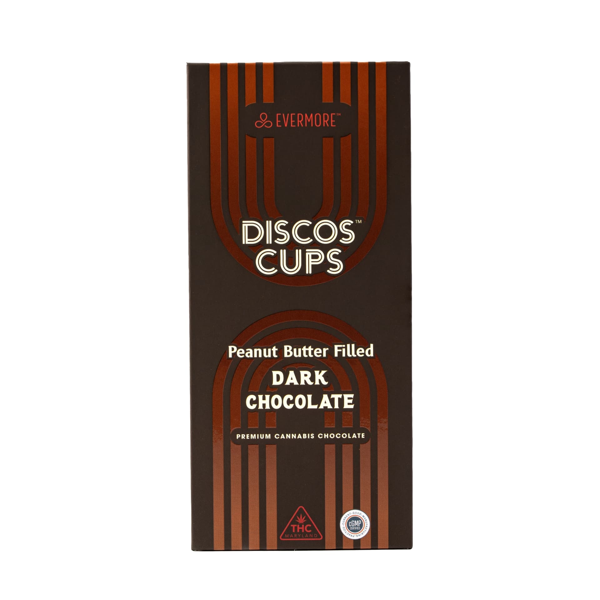 Discos Dark Chocolate Peanut Butter 10mg (10ct) - Evermore Discos Cups