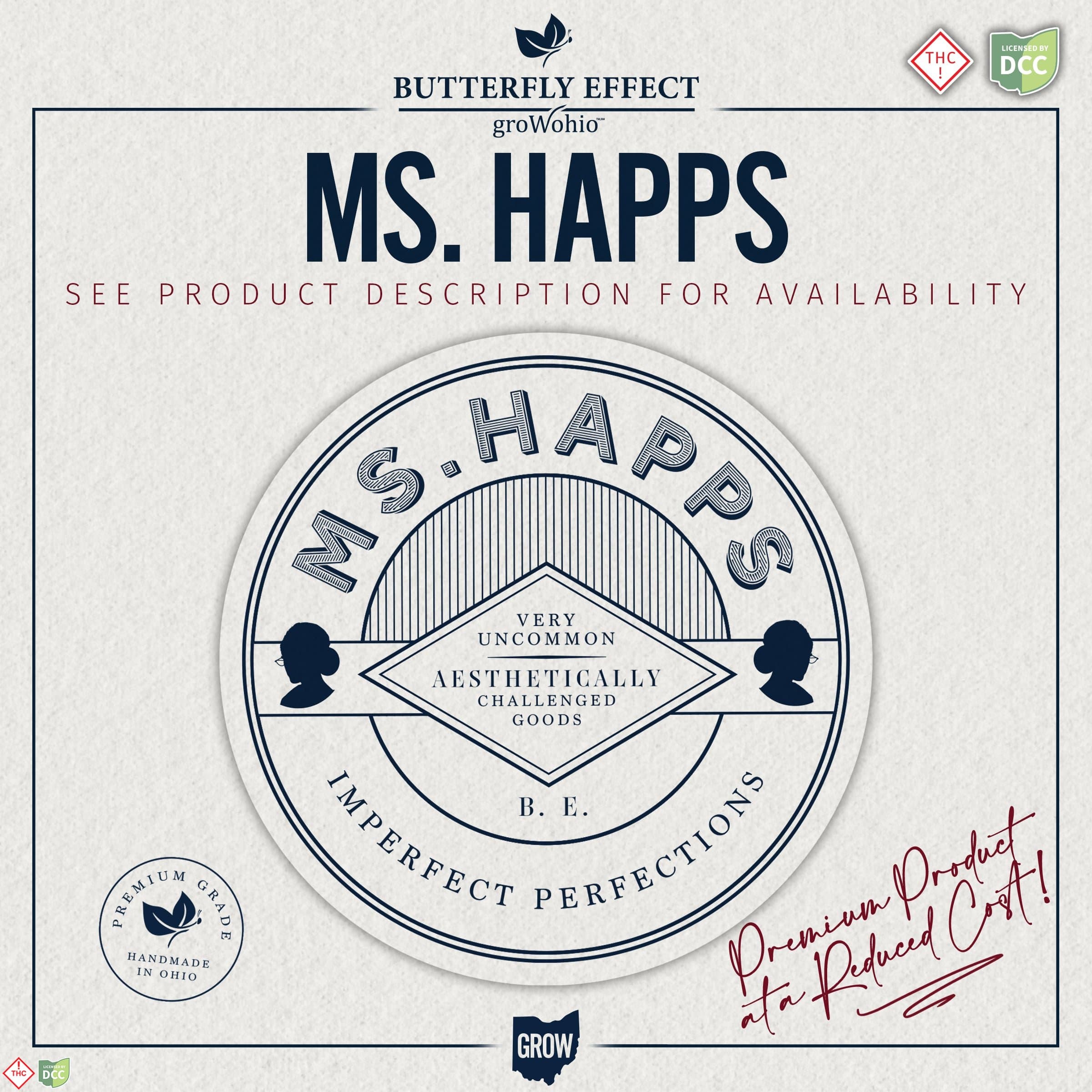 Butterfly Effect Ms Happs Mint Milk Chocolate [10pk] (55mg)