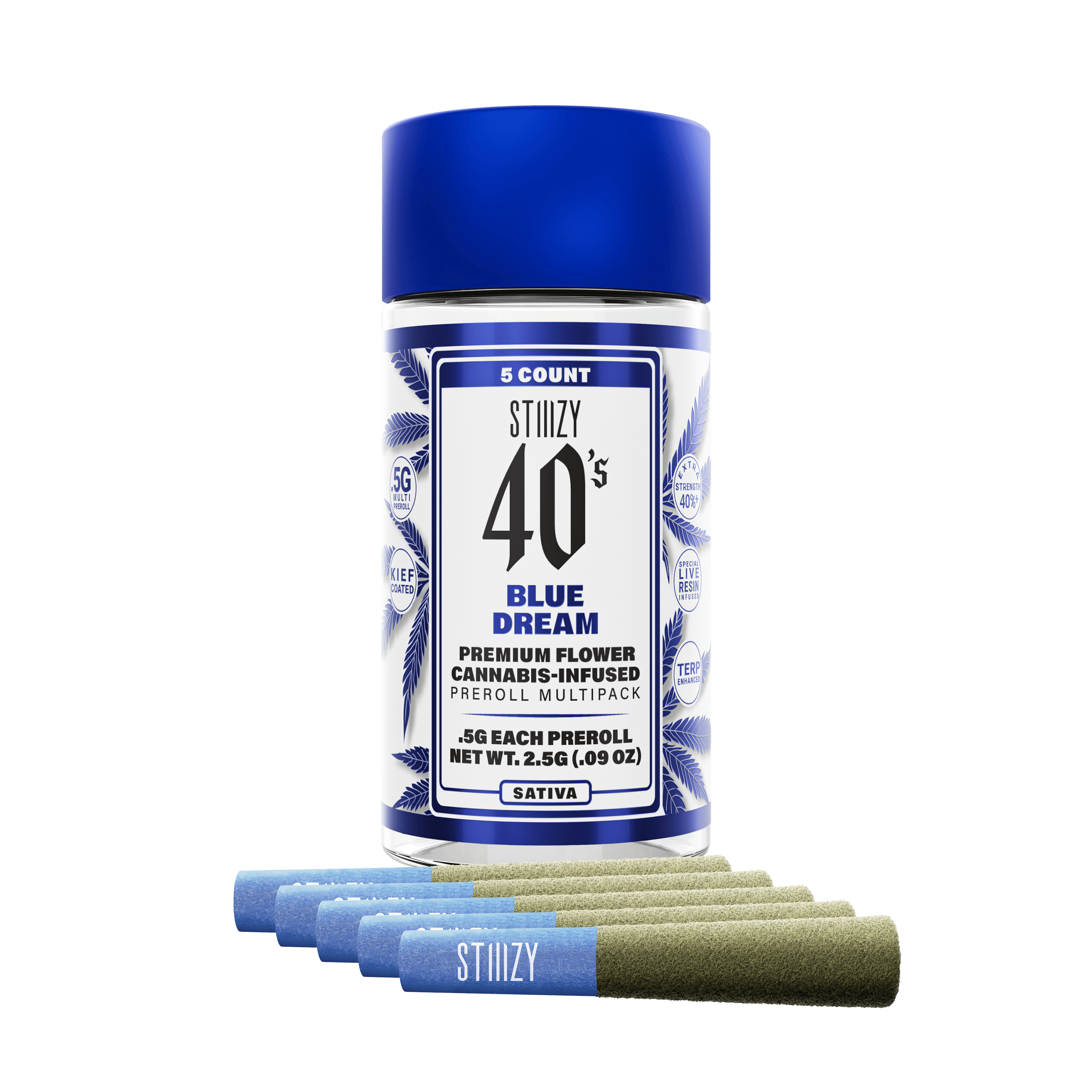 STIIIZY BLUE DREAM | 40'S - 0.5 G - 5 PACK