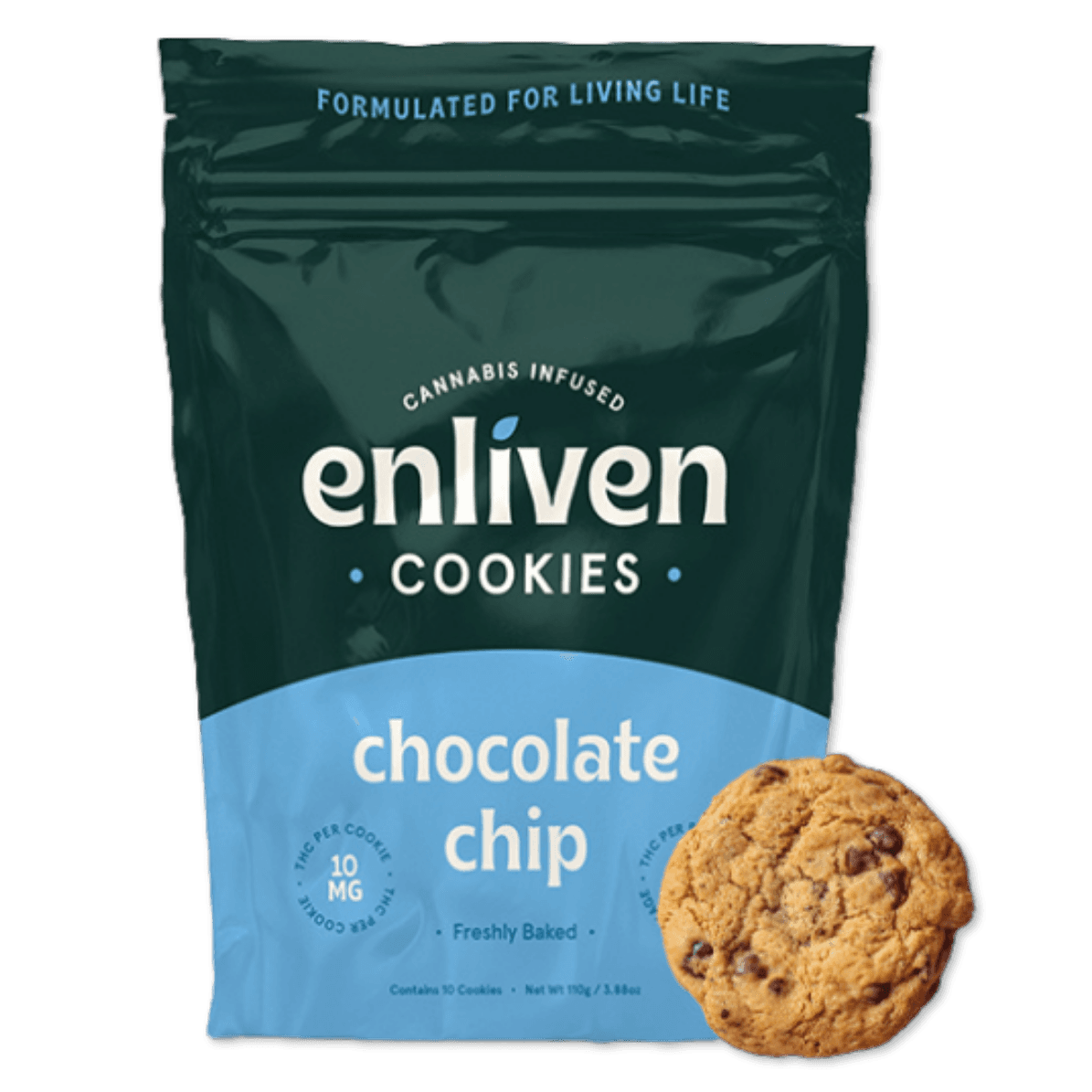 Enliven Chocolate Chip Cookie 10pk | 100mg