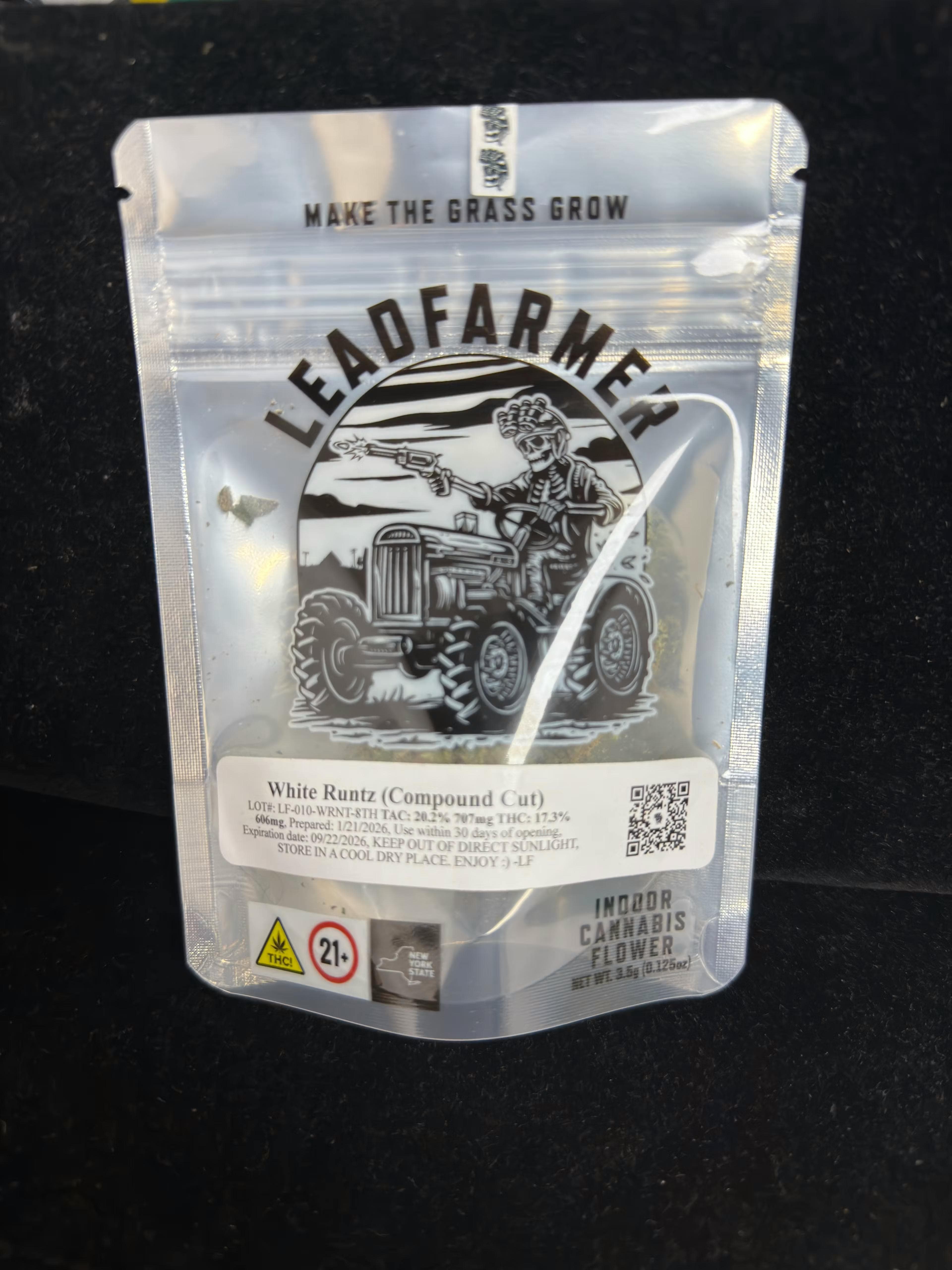 LeadFarmer White Runtz | Indoor Flower | 3.5g