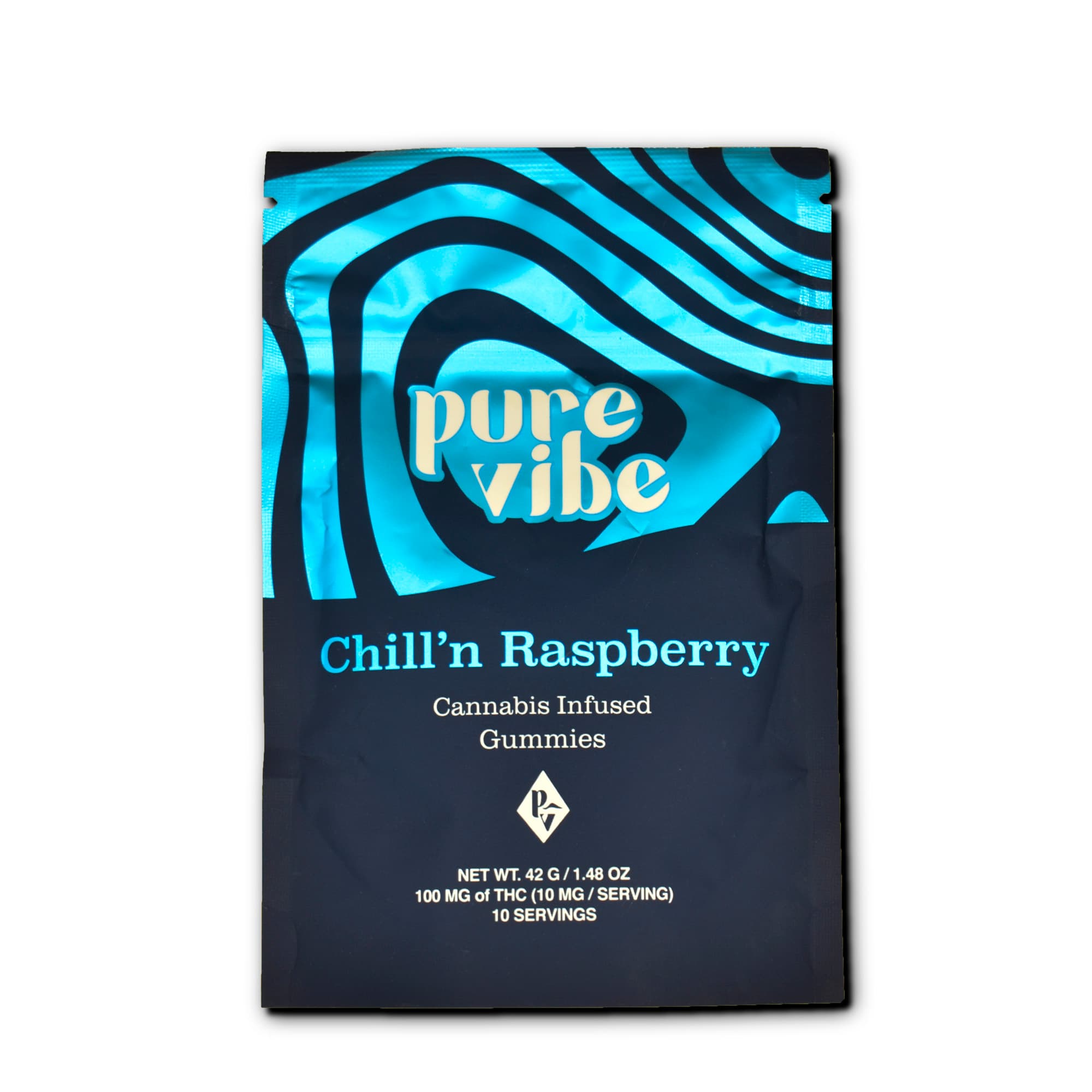 Pure Vibe 100mg Live Rosin Gummies | Chill'n Raspberry