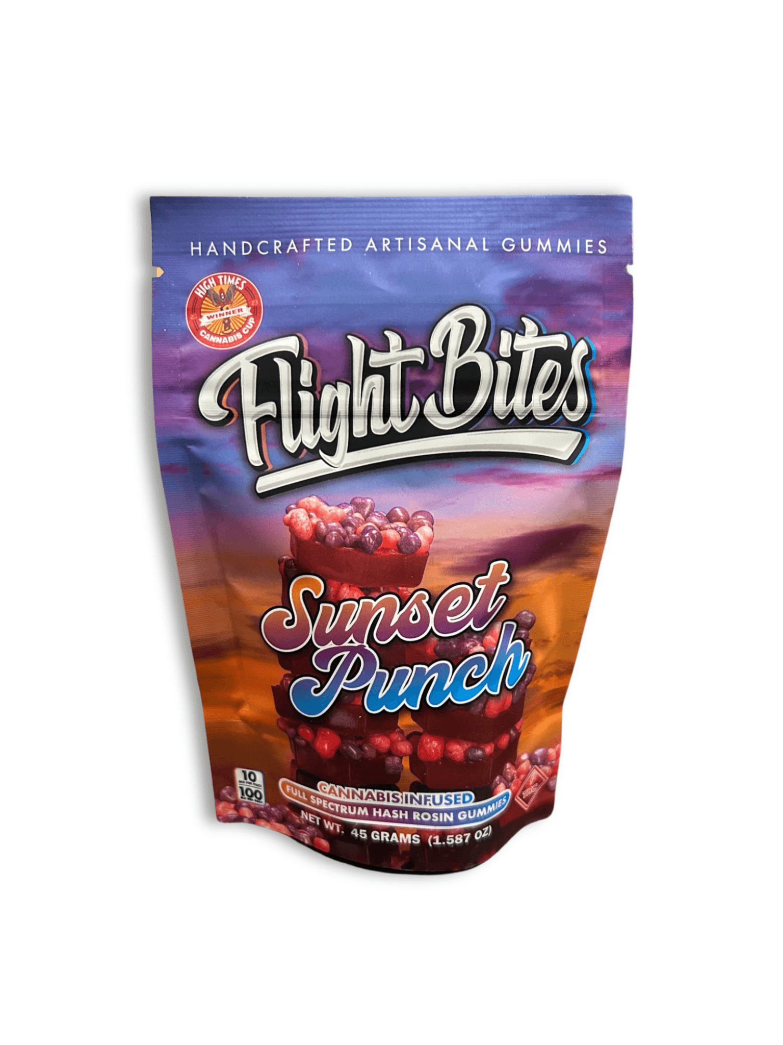 Flight Bites Gummies Sunset Punch Rosin Gummies 100mg