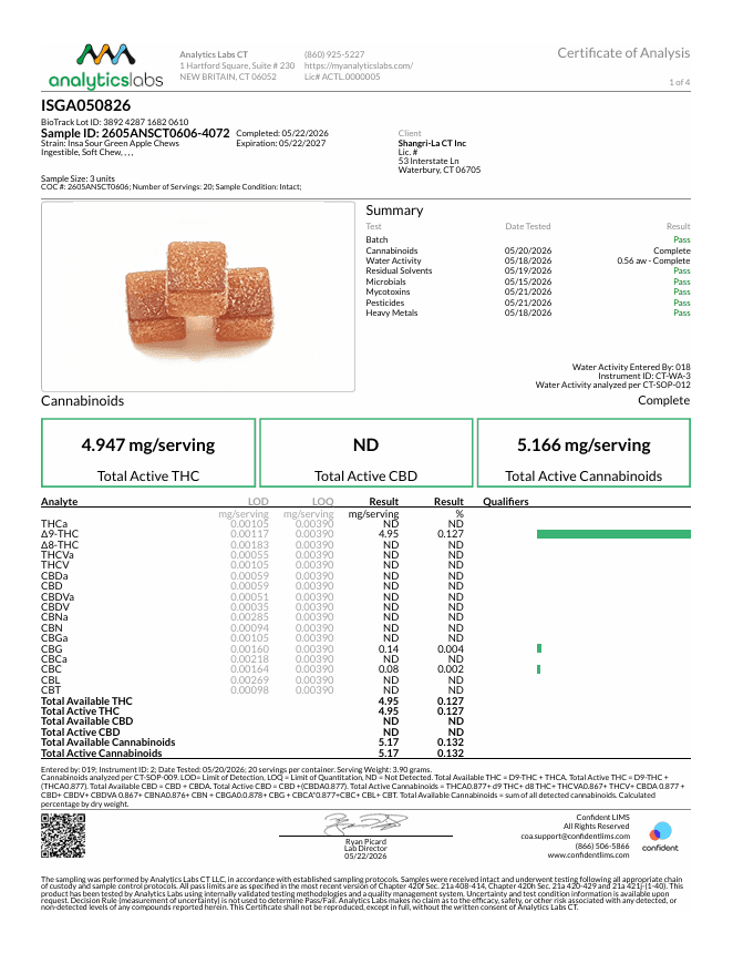 Insa INSA SOUR GREEN APPLE CHEWS C0170000067
