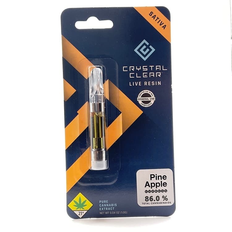 Crystal Clear Crystal Clear: 5/10 Live Resin, Pineapple Express1g