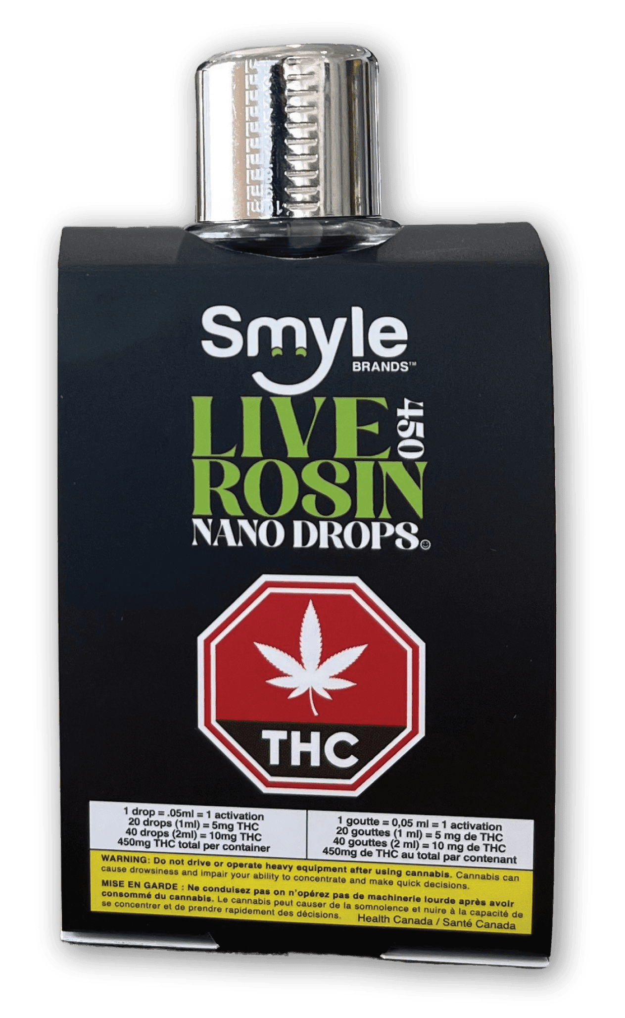 SMYLE Smyle Brand: Live Rosin Nano Drops Unflavoured 450mg