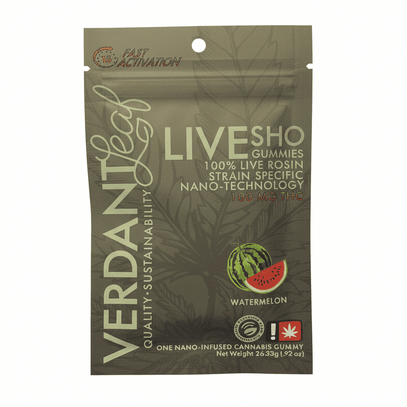 Verdant Watermelon | 100mg Rosin Gummy | Verdant