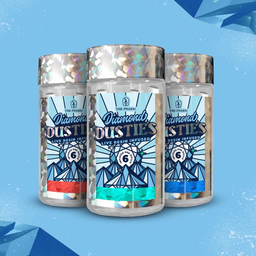 Dusties The Pharm Diamond Dusties 3.6g Sapphire Indica