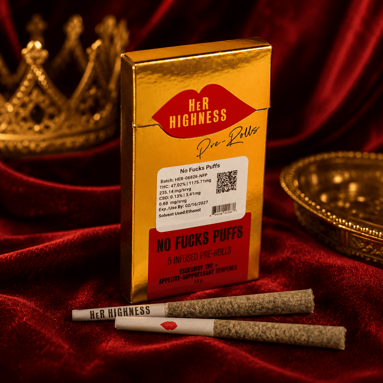 HER HIGHNESS No Fucks Puffs | Infused Pre-Roll | 5pk | 2.5g