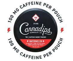 Cannadips Watermelon + Caffeine | THC Pouches | 375mg (15pcs)