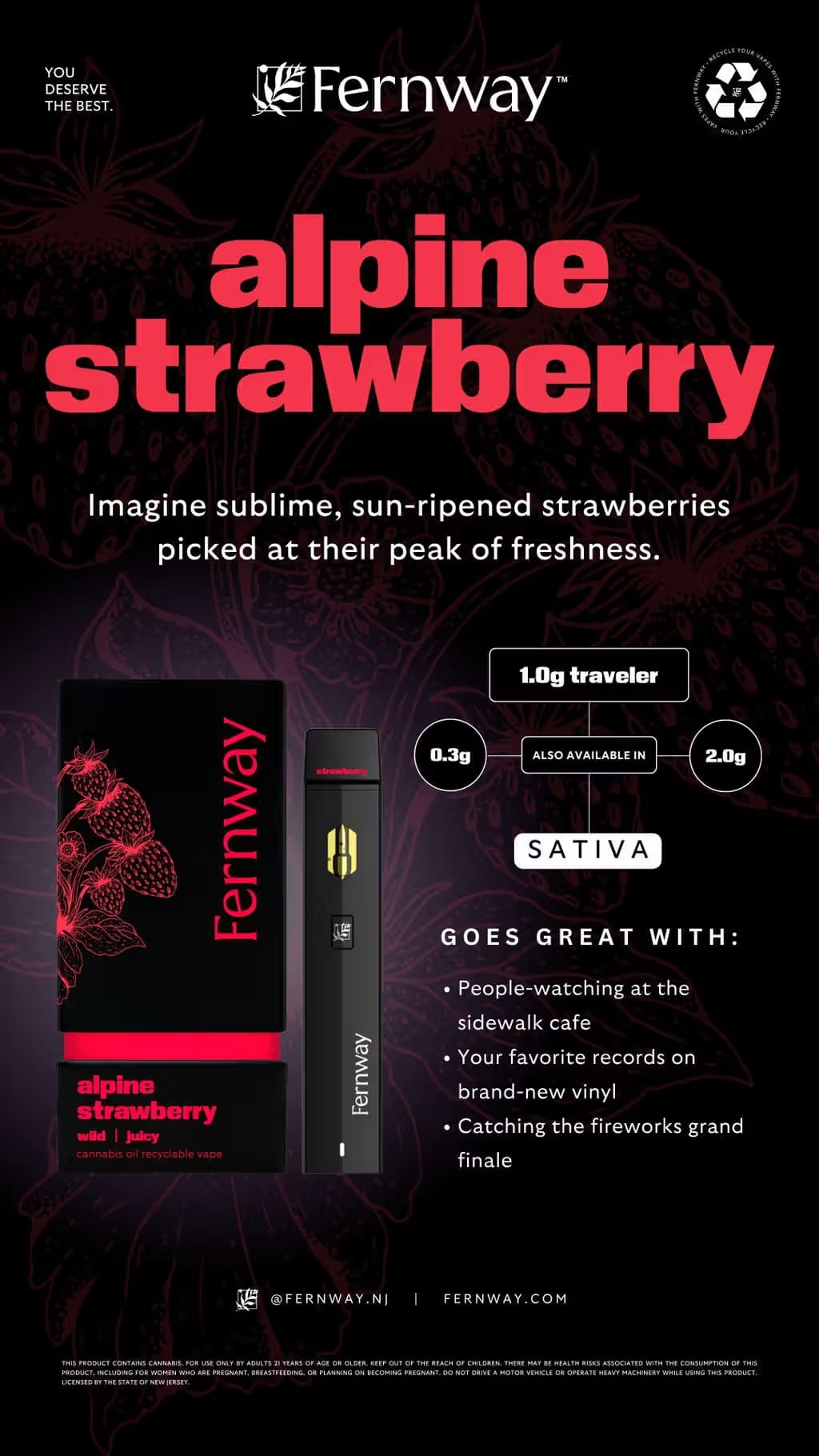 Fernway Alpine Strawberry | Disposable