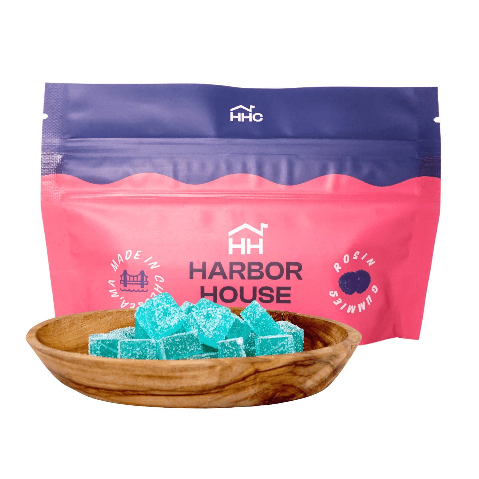 Harbor House Collective Sour Blue Raspberry | Rosin Infused Gummy | 20 pack (500mg)