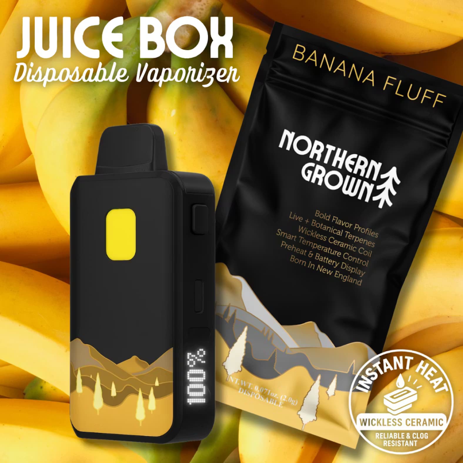 Northern Grown Banana Fluff Disposable Juice Box