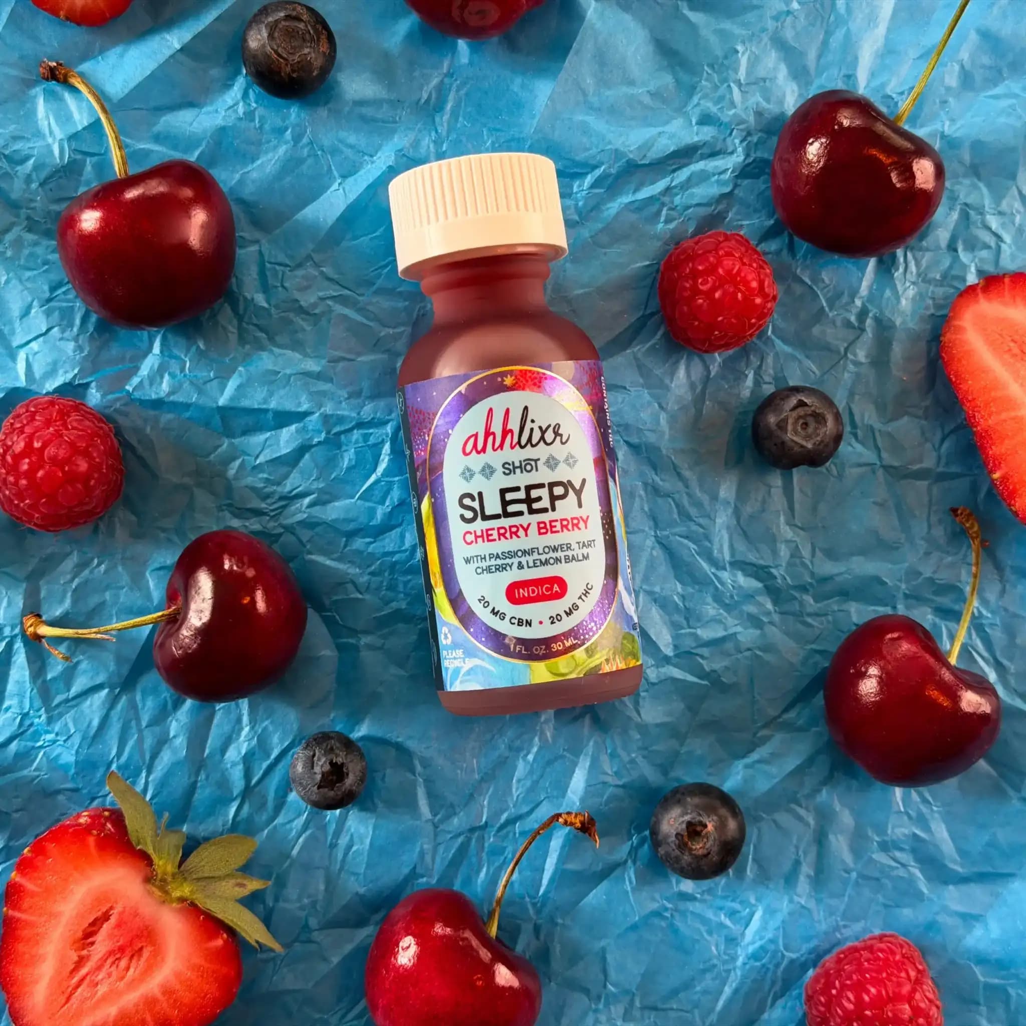 Ahh Moments Ahhlixir 1:1 Sleepy Cherry Berry Wellness Shot 20mg (THC:CBN)