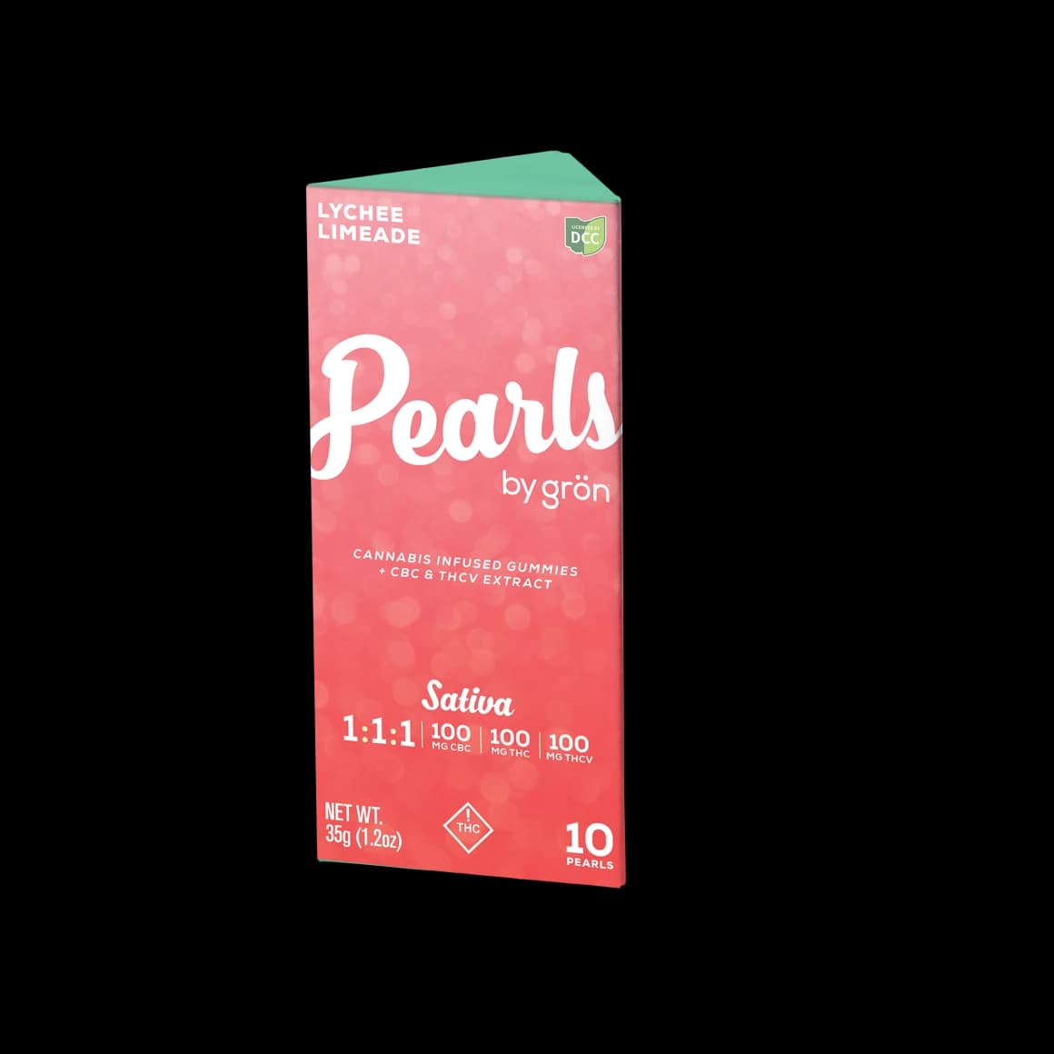 PEARLS 100mg - 10 Pack - Edibles - 1:1:1 THC:THCV:CBC Lychee Limeade - Pearls - REC