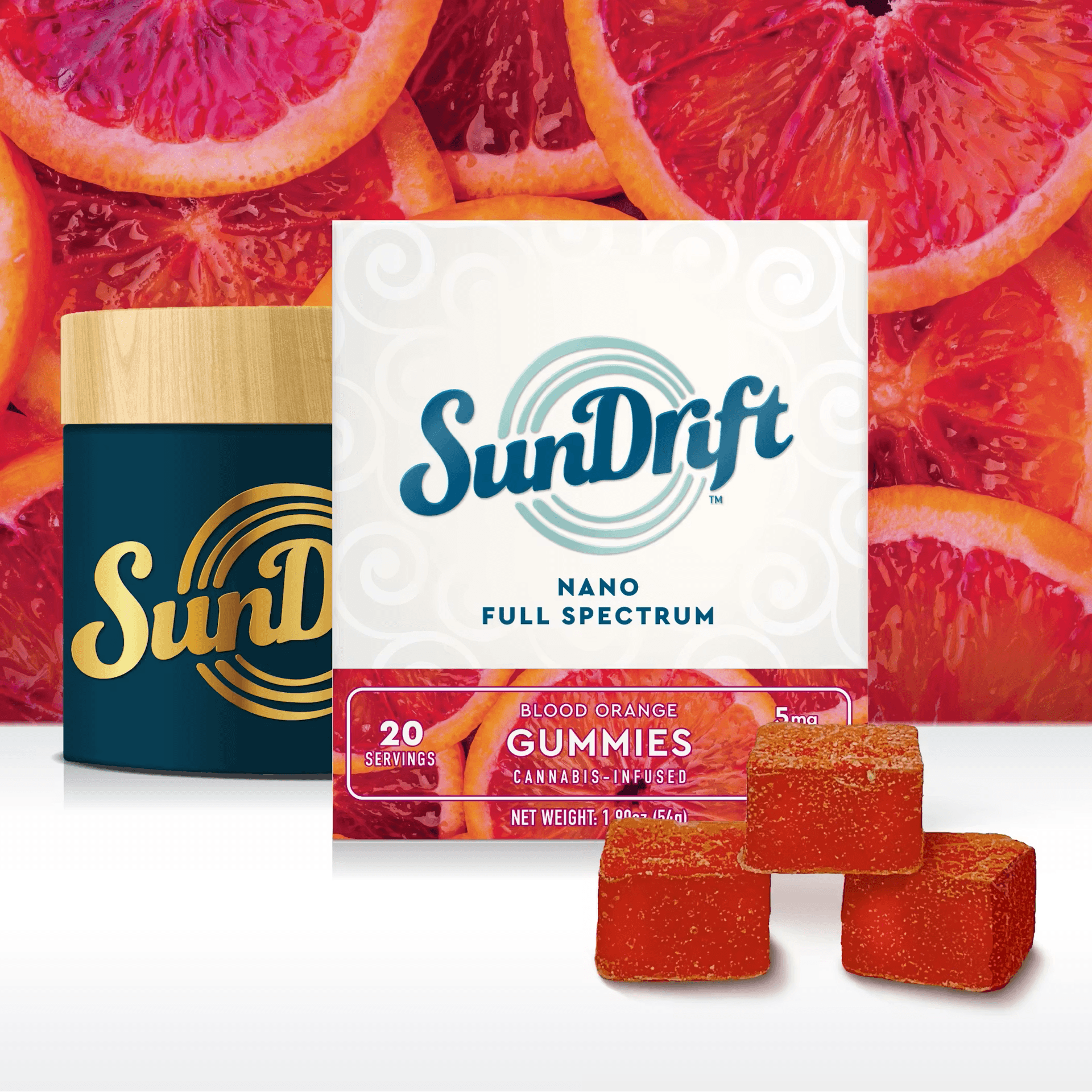 Sundrift Blood Orange Gummies - [100mg] 5mg each - 20pk