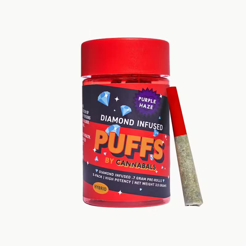 Cannabals Pre Rolls - Puffs - Purple Haze - - 7ct
